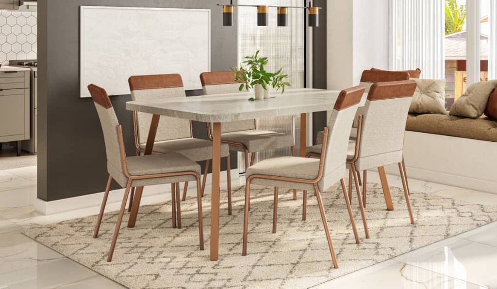 SALLE A MANGER 6 COUVERTS NOGAL